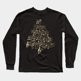 Music Notes Christmas Tree Long Sleeve T-Shirt